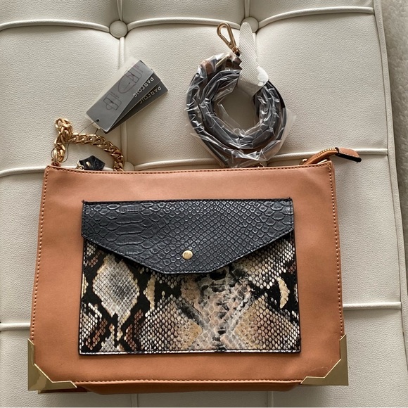 Snakeskin brown leather purse - Picture 2 of 5